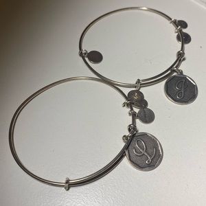 Alex and Ani Initial Bracelets (J, L)